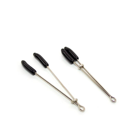 LATETOBED BDSM LINE - NIPPLE CLAMPS METAL BLACK/SILVER