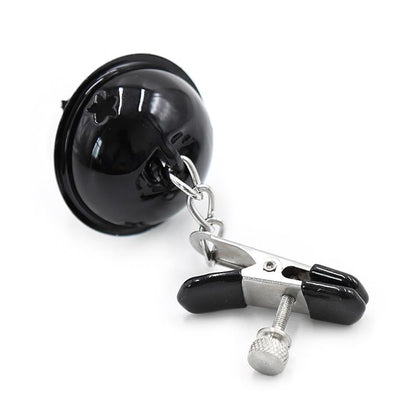 LATETOBED BDSM LINE - NIPPLE CLAMPS WITH BELL BLACK/WHITE