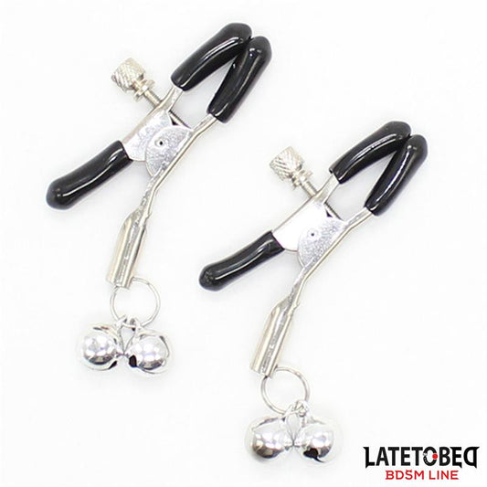 LATETOBED BDSM LINE - NIPPLE CLAMPS WITH BELL