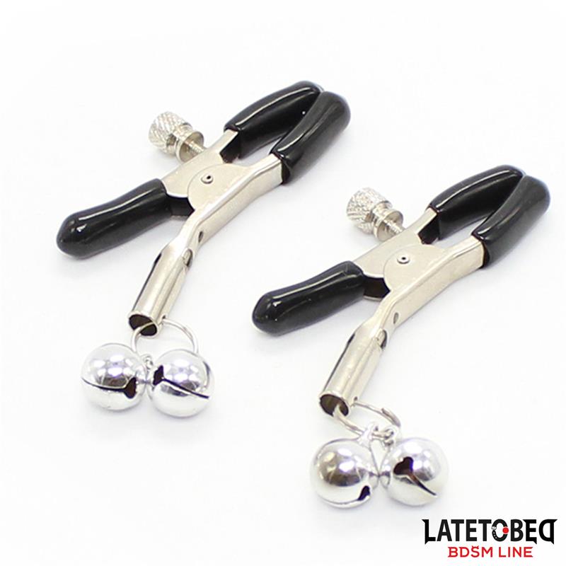 LATETOBED BDSM LINE - NIPPLE CLAMPS WITH BELL