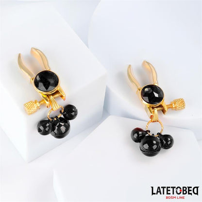 LATETOBED BDSM LINE - NIPPLE CLAMPS WITH BELL