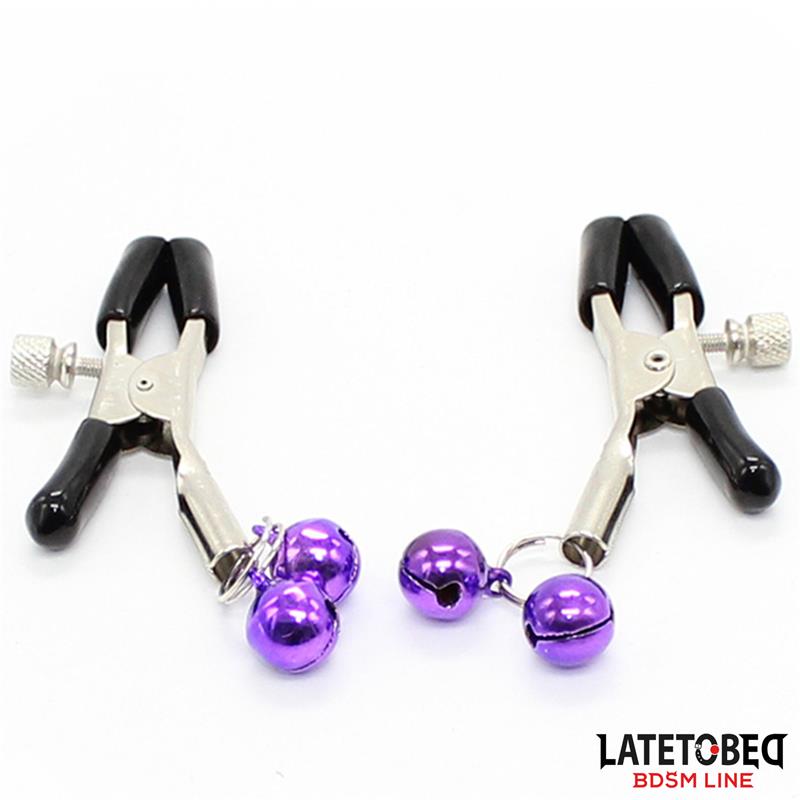 LATETOBED BDSM LINE - NIPPLE CLAMPS WITH BELL