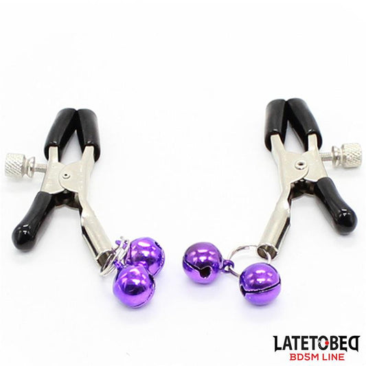 LATETOBED BDSM LINE - NIPPLE CLAMPS WITH BELL