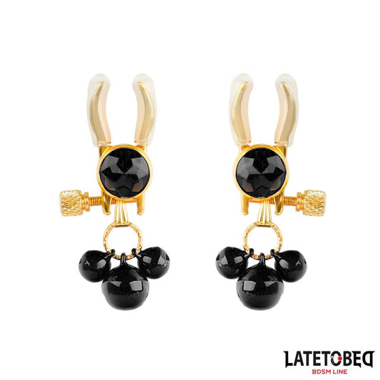 LATETOBED BDSM LINE - NIPPLE CLAMPS WITH BELL