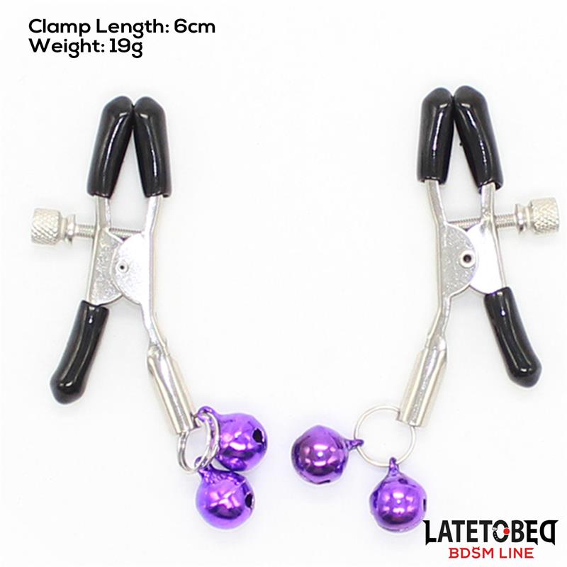 LATETOBED BDSM LINE - NIPPLE CLAMPS WITH BELL