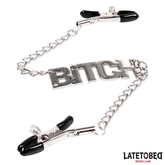 LATETOBED BDSM LINE - NIPPLE CLAMPS WITH BITCH