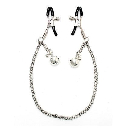 BONDAGE PLAY - NIPPLE CLAMPS WITH CHAIN AND TINCLE BELLS