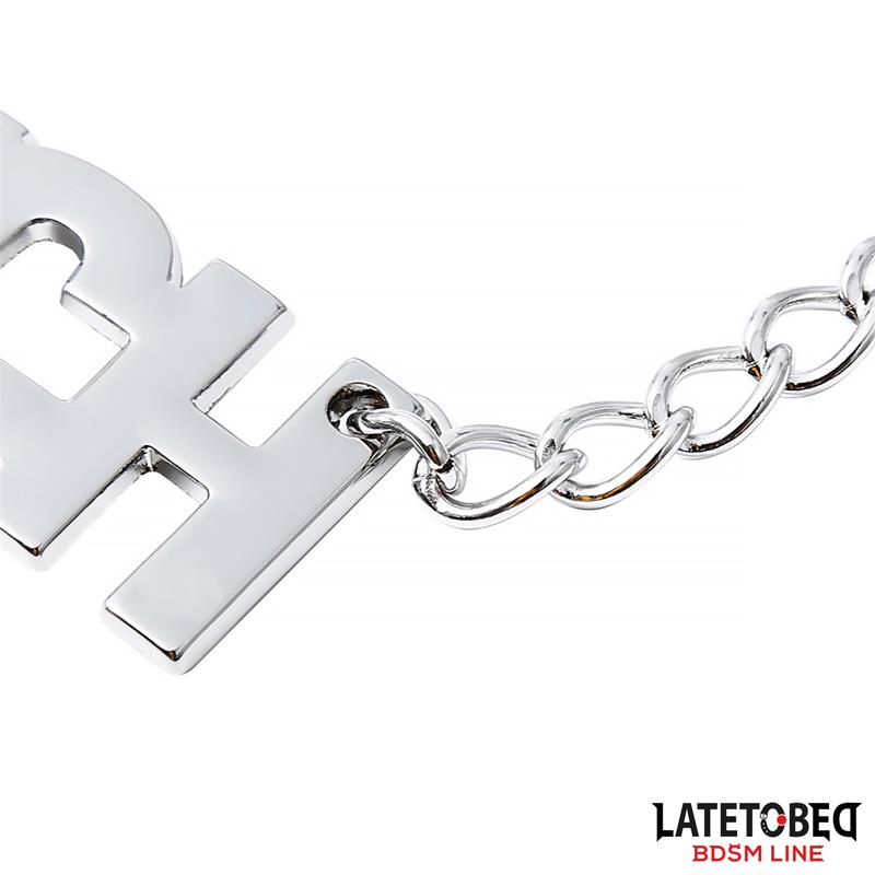 LATETOBED BDSM LINE - NIPPLE CLAMPS WITH CHAIN  - BITCH