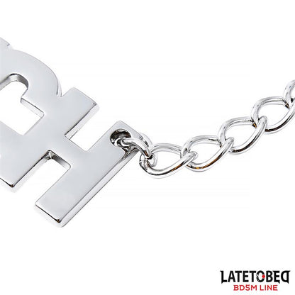 LATETOBED BDSM LINE - NIPPLE CLAMPS WITH CHAIN  - BITCH