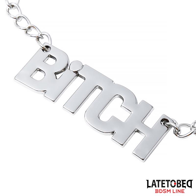 LATETOBED BDSM LINE - NIPPLE CLAMPS WITH CHAIN  - BITCH