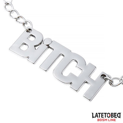 LATETOBED BDSM LINE - NIPPLE CLAMPS WITH CHAIN  - BITCH
