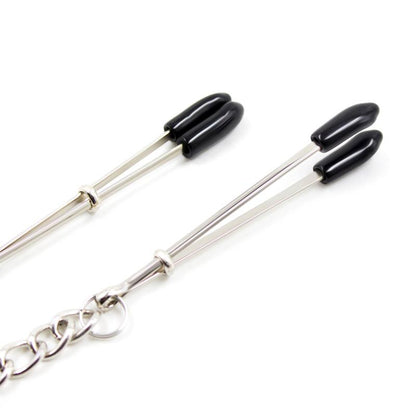 LATETOBED BDSM LINE - NIPPLE CLAMPS WITH CHAIN METAL