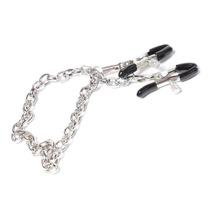 LATETOBED BDSM LINE - NIPPLE CLAMPS WITH CHAIN METAL