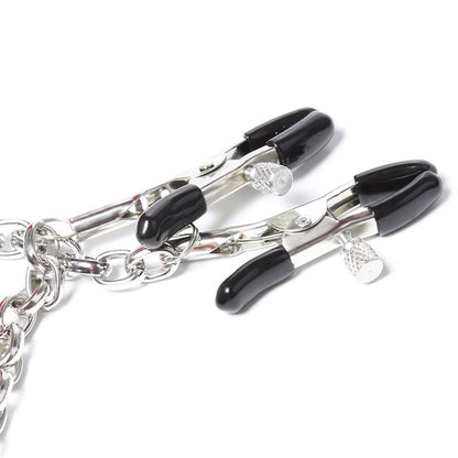LATETOBED BDSM LINE - NIPPLE CLAMPS WITH CHAIN METAL