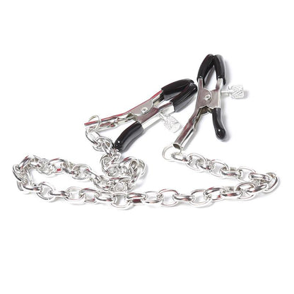 LATETOBED BDSM LINE - NIPPLE CLAMPS WITH CHAIN METAL