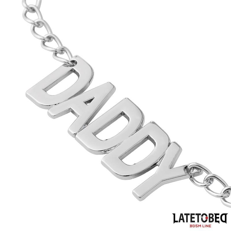 LATETOBED BDSM LINE - NIPPLE CLAMPS WITH DADDY WORD PENDANT