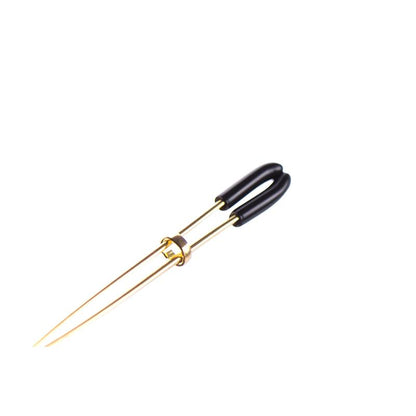 LATETOBED BDSM LINE - NIPPLE CLAMPS WITH GLASS BEADS GOLDEN