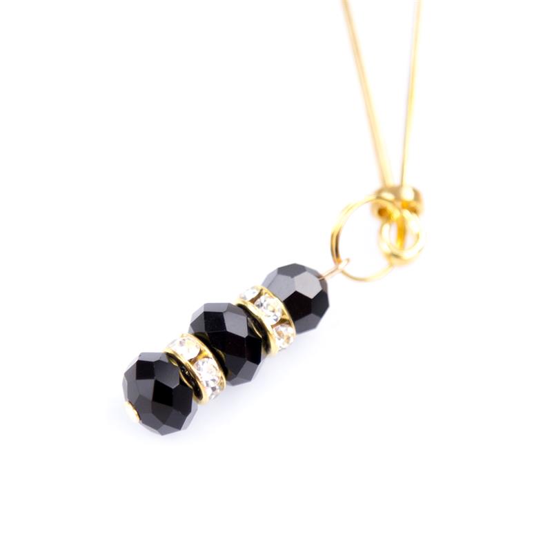 LATETOBED BDSM LINE - NIPPLE CLAMPS WITH GLASS BEADS GOLDEN