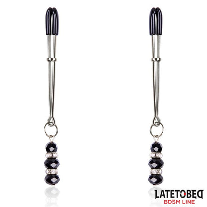 LATETOBED BDSM LINE - NIPPLE CLAMPS WITH GLASS BEADS