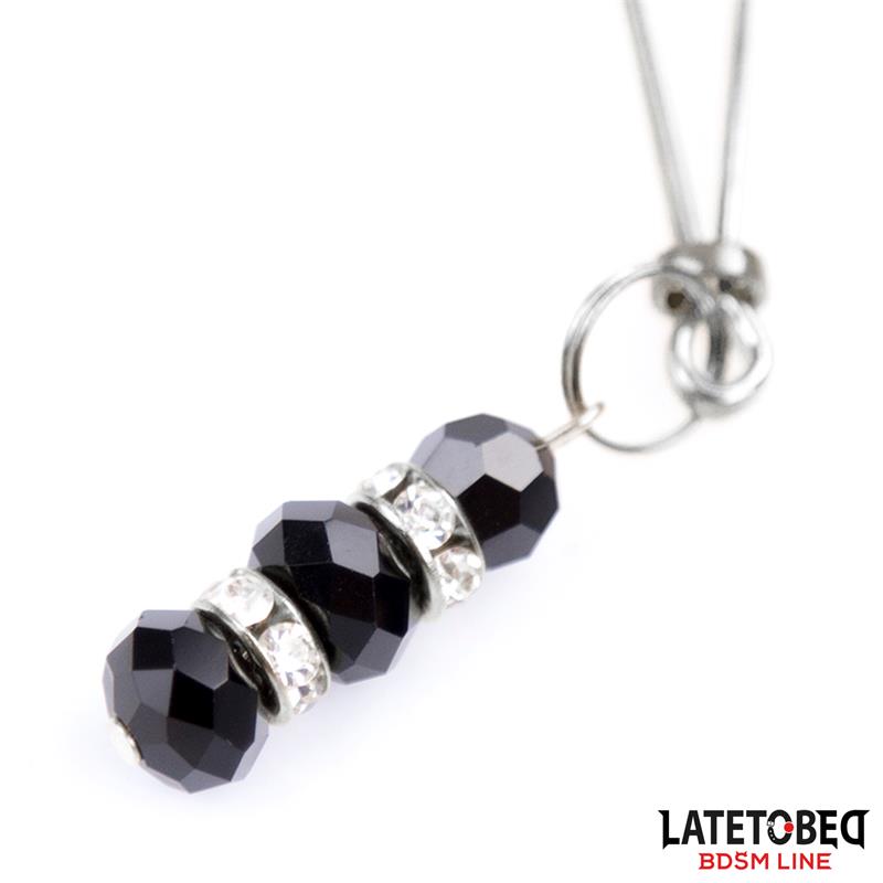 LATETOBED BDSM LINE - NIPPLE CLAMPS WITH GLASS BEADS