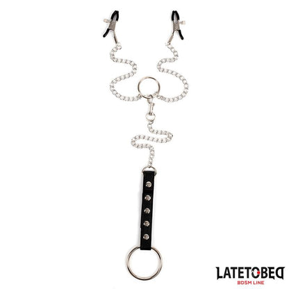 LATETOBED BDSM LINE - NIPPLE CLAMPS WITH PENIS RING