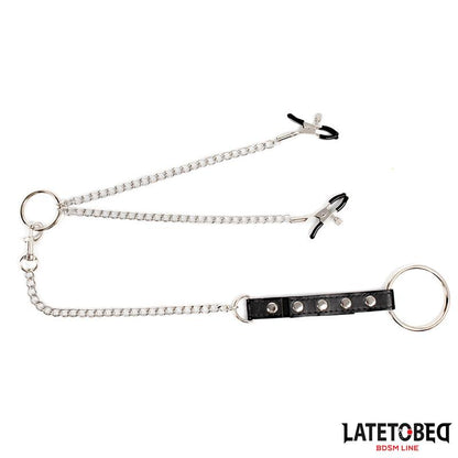 LATETOBED BDSM LINE - NIPPLE CLAMPS WITH PENIS RING