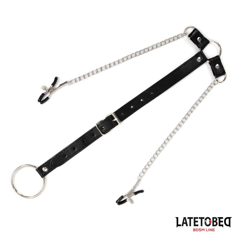 LATETOBED BDSM LINE - NIPPLE CLAMPS WITH PENIS RING