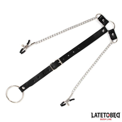 LATETOBED BDSM LINE - NIPPLE CLAMPS WITH PENIS RING