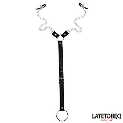 LATETOBED BDSM LINE - NIPPLE CLAMPS WITH PENIS RING