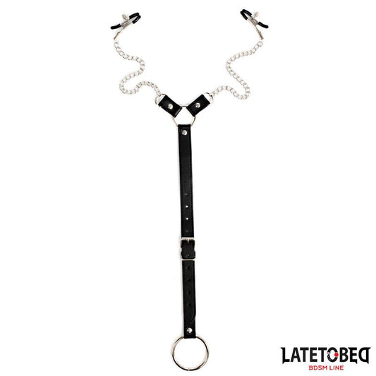 LATETOBED BDSM LINE - NIPPLE CLAMPS WITH PENIS RING
