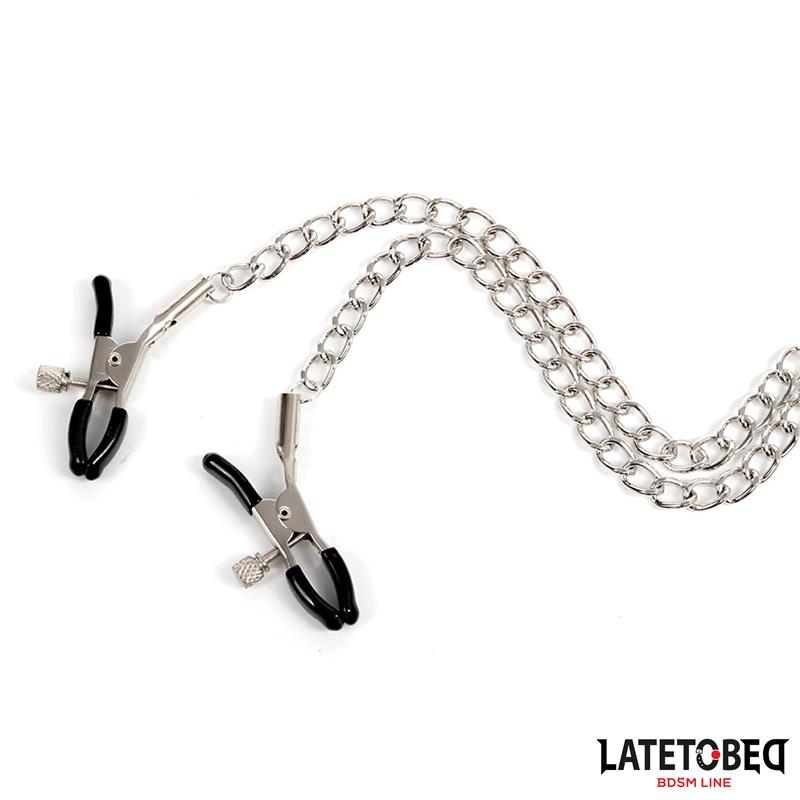 LATETOBED BDSM LINE - NIPPLE CLAMPS WITH PENIS RING