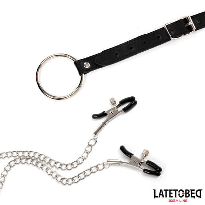 LATETOBED BDSM LINE - NIPPLE CLAMPS WITH PENIS RING