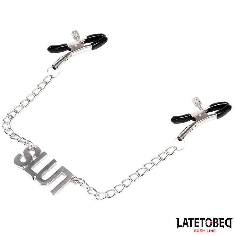LATETOBED BDSM LINE - NIPPLE CLAMPS WITH SLUT