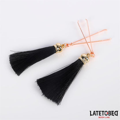 LATETOBED BDSM LINE - NIPPLE CLAMPS WITH TASSEL