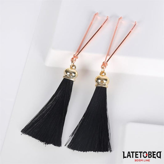 LATETOBED BDSM LINE - NIPPLE CLAMPS WITH TASSEL