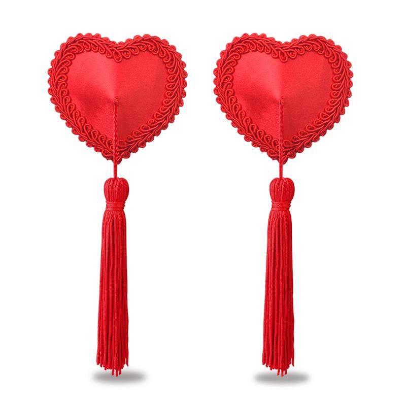 LOVETOY - NIPPLE COVERS REUSABLE HEART RED