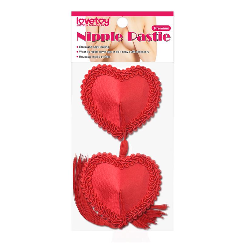 LOVETOY - NIPPLE COVERS REUSABLE HEART RED