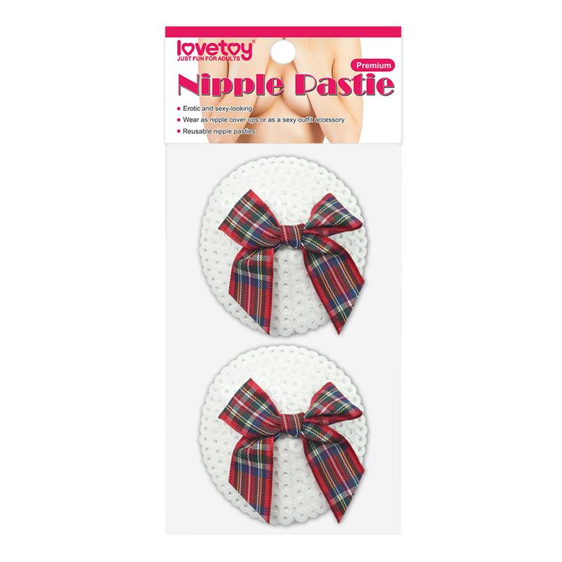 LOVETOY - NIPPLE COVERS REUSABLE SEQUIN WHITE