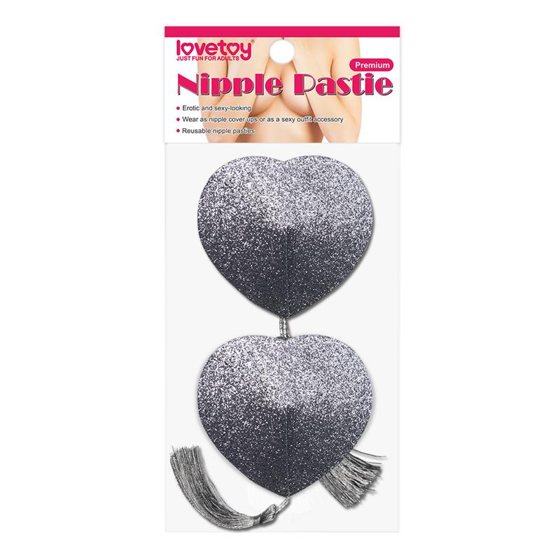 LOVETOY - NIPPLE COVERS REUSABLE SILVER GLITTER