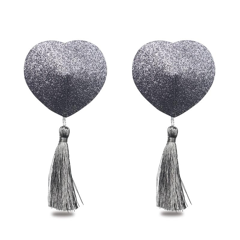 LOVETOY - NIPPLE COVERS REUSABLE SILVER GLITTER