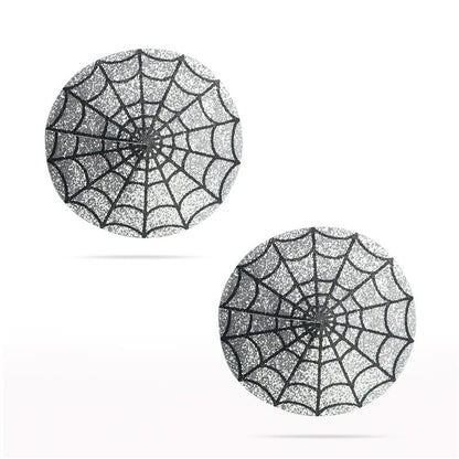 LOVETOY - NIPPLE COVERS REUSABLE SPIDER PATTERN SILVER