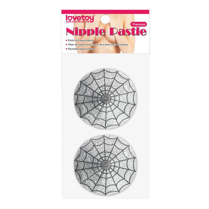 LOVETOY - NIPPLE COVERS REUSABLE SPIDER PATTERN SILVER