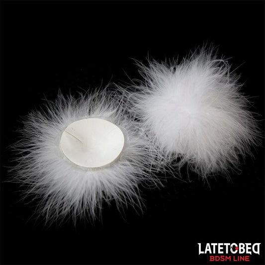 LATETOBED BDSM LINE - NIPPLE COVERS WITH FEATHER