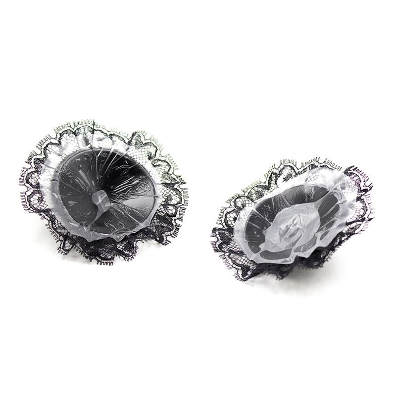 LATETOBED BDSM LINE - NIPPLE COVERS WITH LACE BLACK