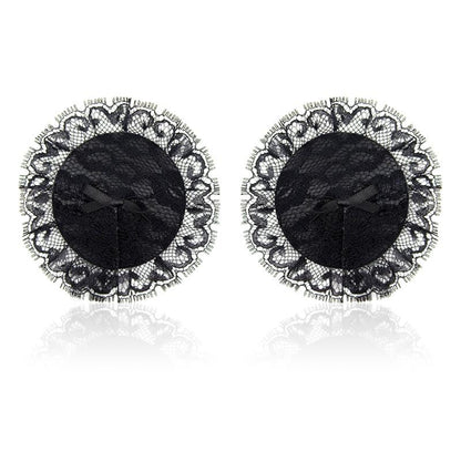 LATETOBED BDSM LINE - NIPPLE COVERS WITH LACE BLACK