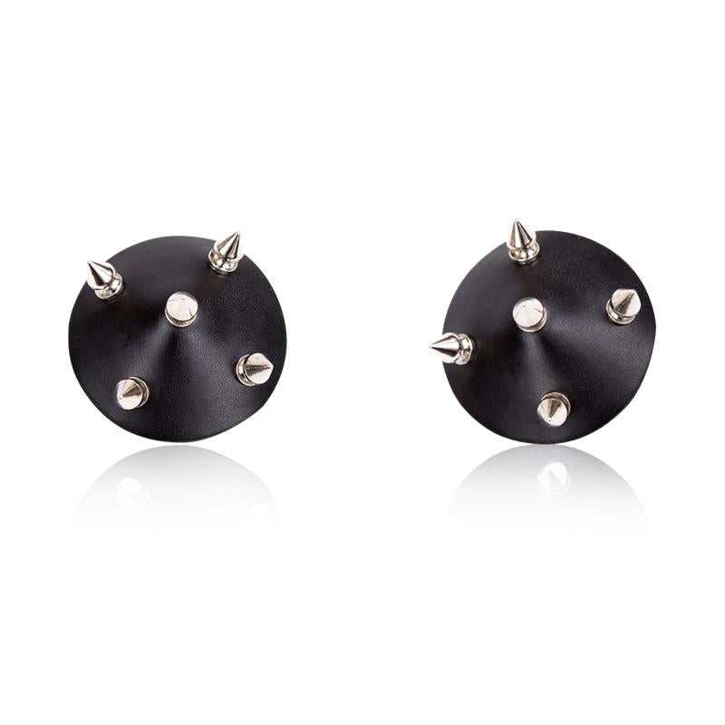 LATETOBED BDSM LINE - NIPPLE COVERS WITH SPIKES BLACK