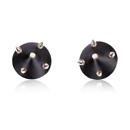 LATETOBED BDSM LINE - NIPPLE COVERS WITH SPIKES BLACK