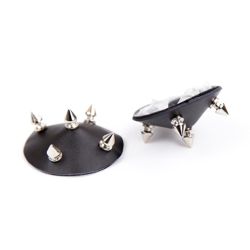 LATETOBED BDSM LINE - NIPPLE COVERS WITH SPIKES BLACK