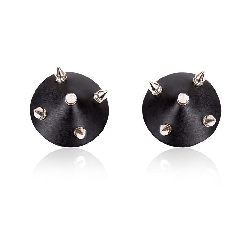 LATETOBED BDSM LINE - NIPPLE COVERS WITH SPIKES BLACK