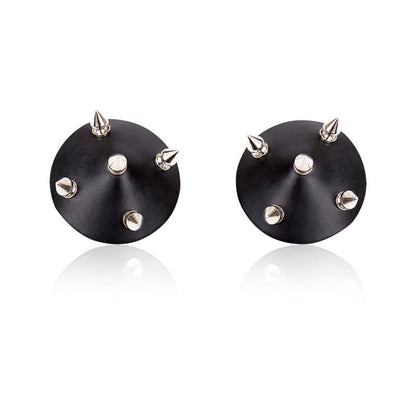LATETOBED BDSM LINE - NIPPLE COVERS WITH SPIKES BLACK
